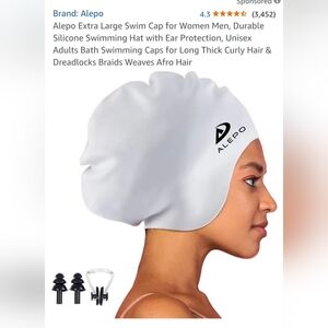 New alepo swim cap white